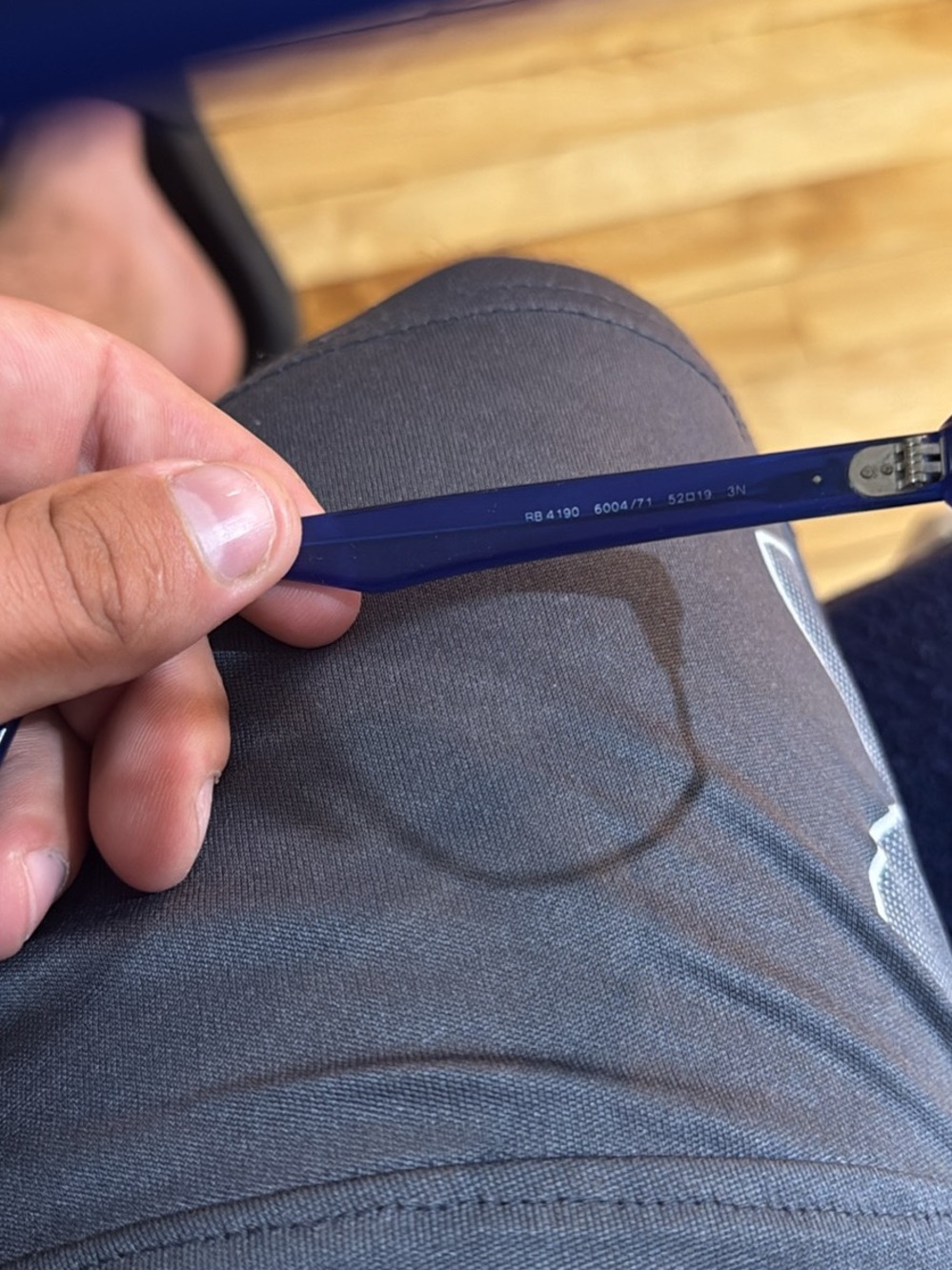 Ray-Ban Blue and Silver Semi-Rimless Eyeglasses frame only - Picture 4 of 4